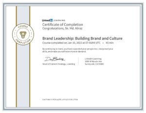 Building Brand and Culture Certification
